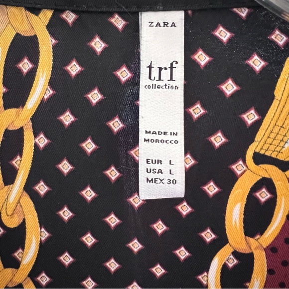 NWOT- ZARA TRF COLLECTION- Oversized Multi Pattern Top- L - Picture 8 of 9